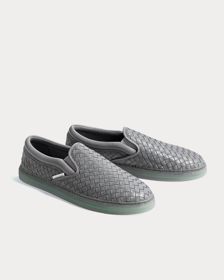 Bottega Veneta Serena Obsidian Grey Slip On Sneakers - 3