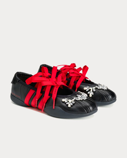 Adidas x Simone Rocha Taekwondo Ballerina Core Black / Better Scarlet / Core Black Slip On Sneakers - 3