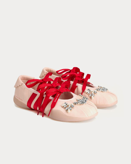 Adidas x Simone Rocha Taekwondo Ballerina Pink Tint / Pink Tint / Better Scarlet Slip On Sneakers - 3
