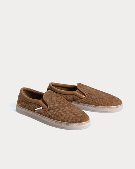 Bottega Veneta Serena Dark Caramel Slip On Sneakers - 4