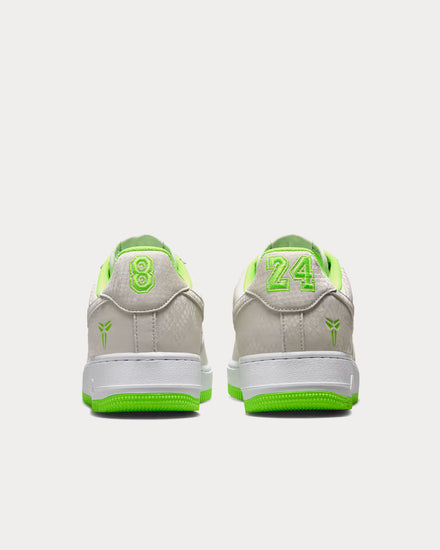 Nike Kobe Air Force 1 Low Vast Grey / White / Electric Green Low Top Sneakers - 3