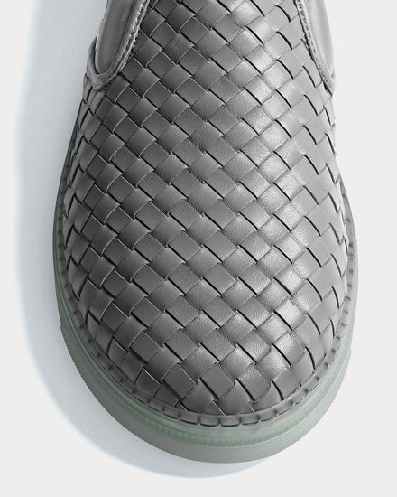 Bottega Veneta Serena Obsidian Grey Slip On Sneakers - 5
