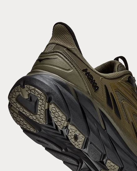 HOKA Clifton UTL Antique Olive / Black Low Top Sneakers - 6