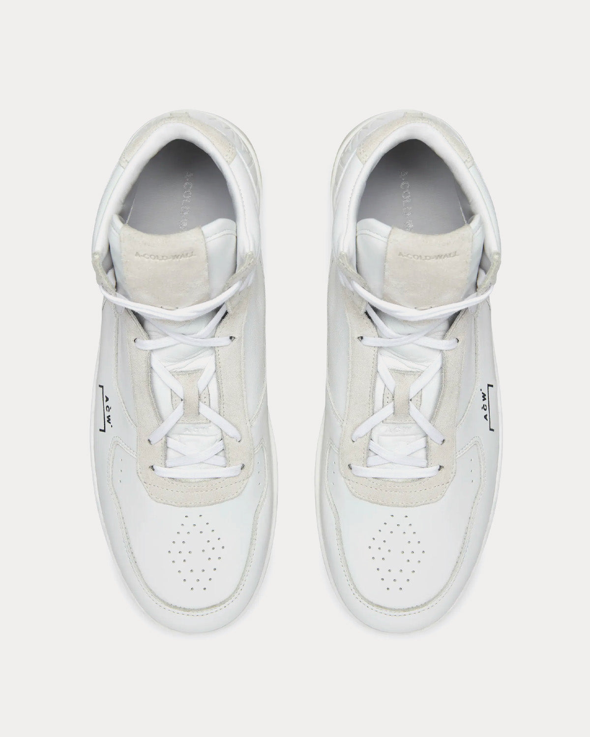 A-COLD-WALL* - Luol Leather Optic White High Top Sneakers