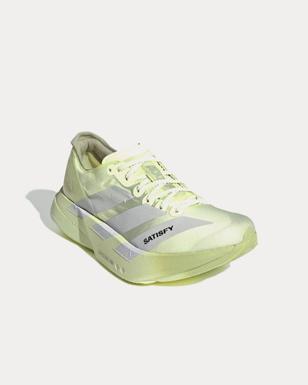 Adidas x Satisfy Adizero Adios Pro 4 Tent Green / Matte Silver / Magic Lime Running Shoes - 3