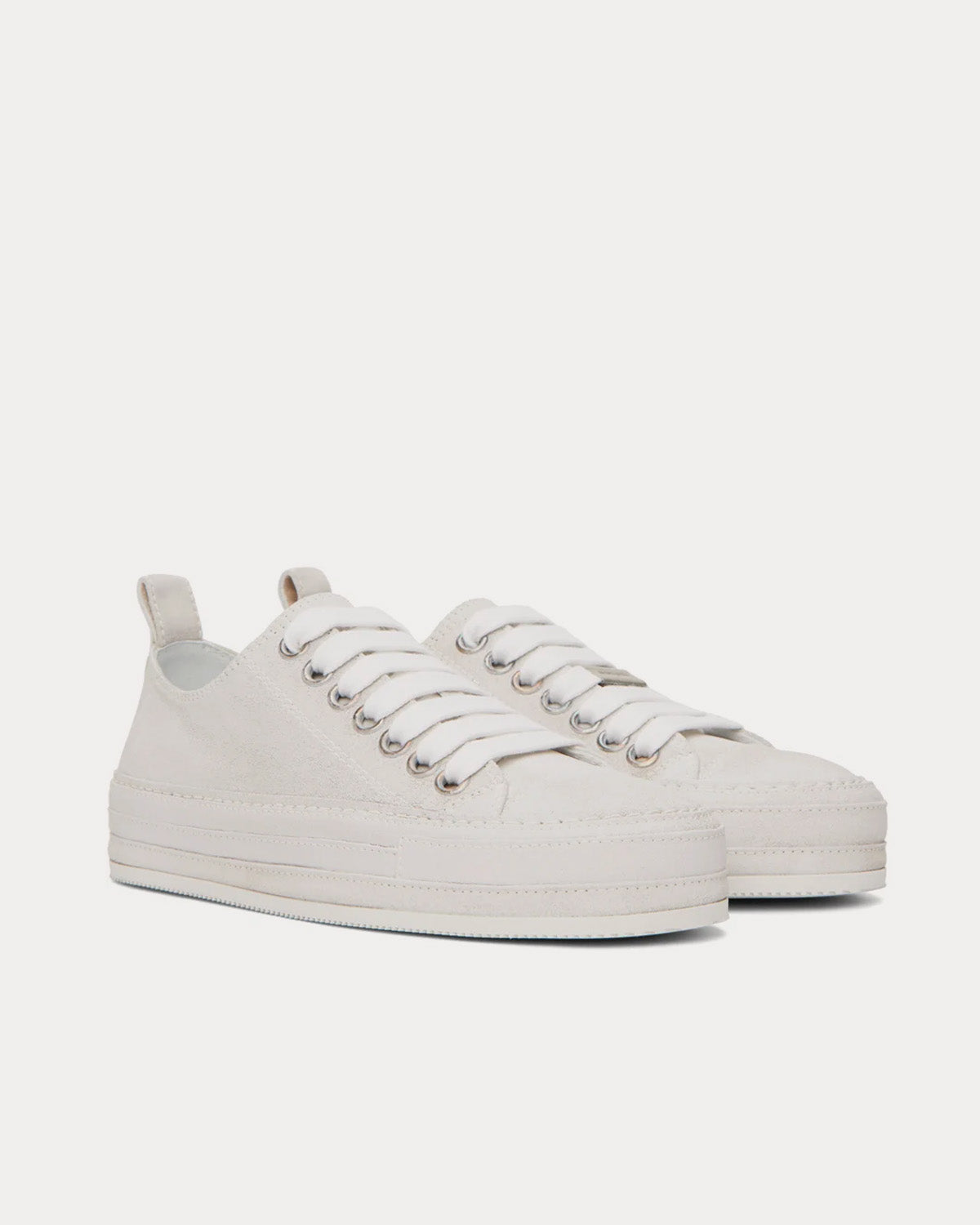 Ann Demeulemeester - Gert Leather White Low Top Sneakers