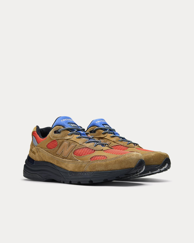 New Balance x Action Bronson Made in USA 992 Golden Brown / Flame Low Top Sneakers - 3