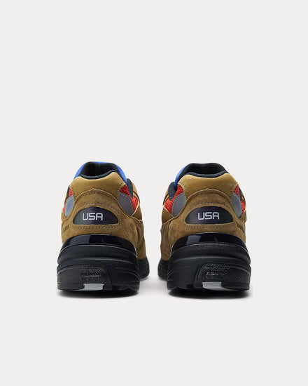 New Balance x Action Bronson Made in USA 992 Golden Brown / Flame Low Top Sneakers - 4