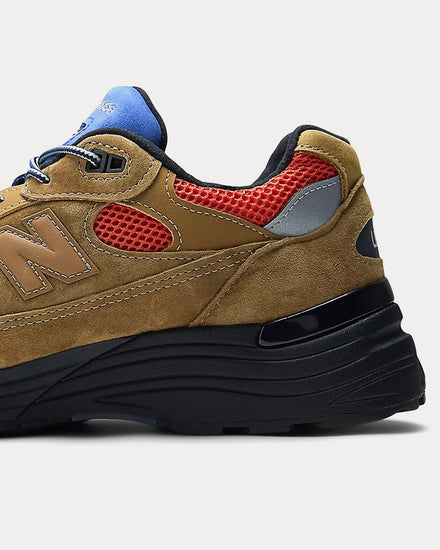 New Balance x Action Bronson Made in USA 992 Golden Brown / Flame Low Top Sneakers - 5