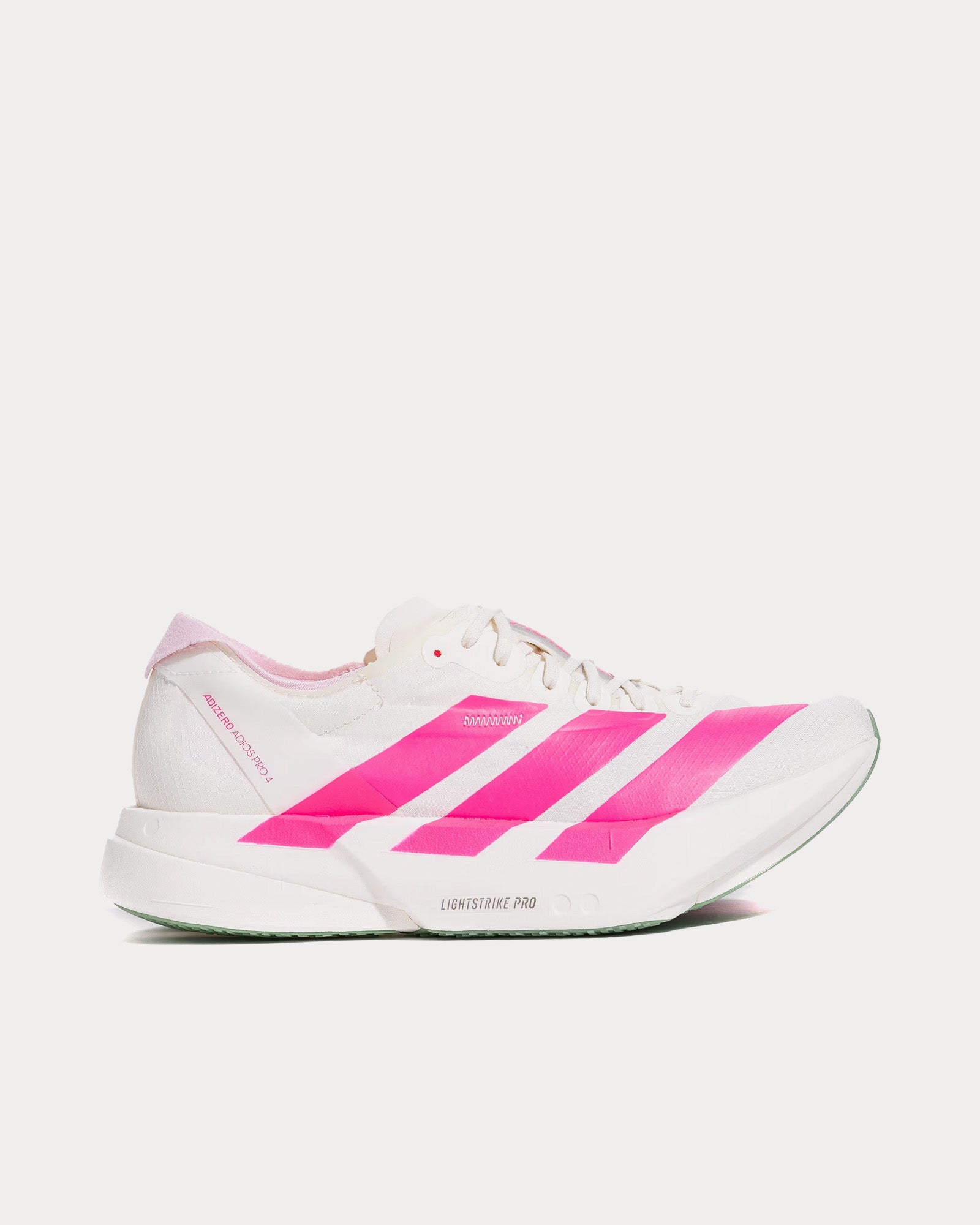 Adidas Women's Adizero EVO SL Off White / Lucid Pink / Silver Green Running  Shoes