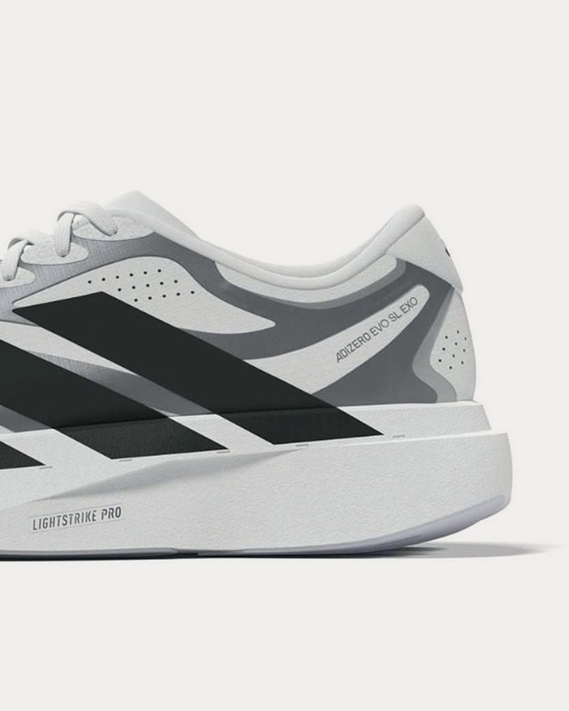 Adidas Adizero Evo SL EXO Cloud White / Metallic Silver / Core Black Running Shoes - 4