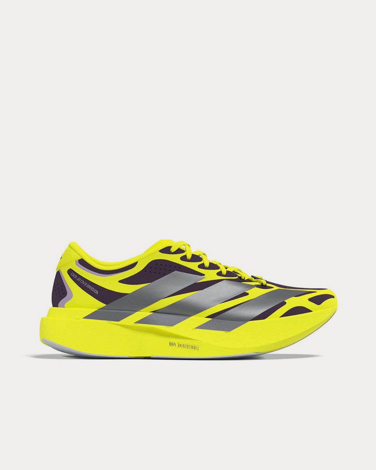 Adidas Unisex Adizero Evo SL EXO Yellow / Metallic Silver / Core Black  Running Shoes