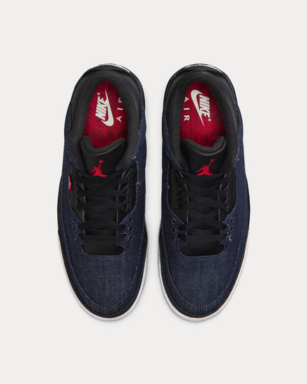 Jordan x Levi's Air Jordan 3 Indigo / Gym Red Mid Top Sneakers - 2