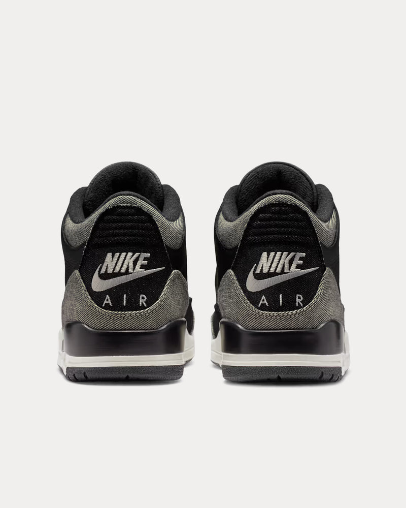 Jordan x Levi's Unisex Air Jordan 3 Black / White Mid Top Sneakers