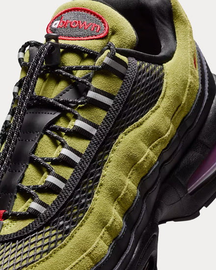 Nike x Aya Brown Air Max 95 'Big Bubble' Atomic Green / Black Low Top Sneakers - 5
