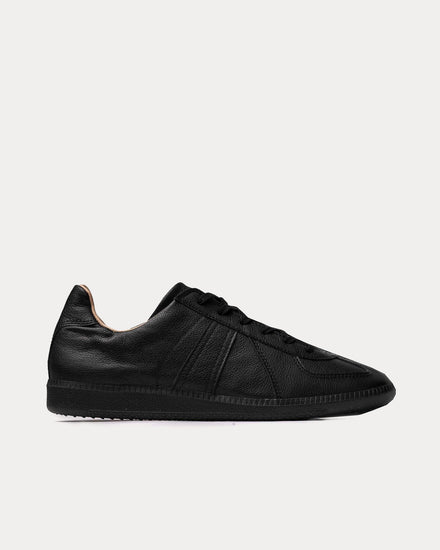 Allevol German Army Trainer 'GAT' Leather All Black Low Top Sneakers - 1