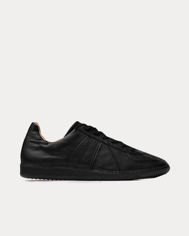 Allevol German Army Trainer 'GAT' Leather All Black Low Top Sneakers