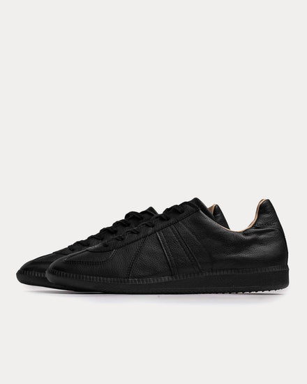 Allevol German Army Trainer 'GAT' Leather All Black Low Top Sneakers - 3