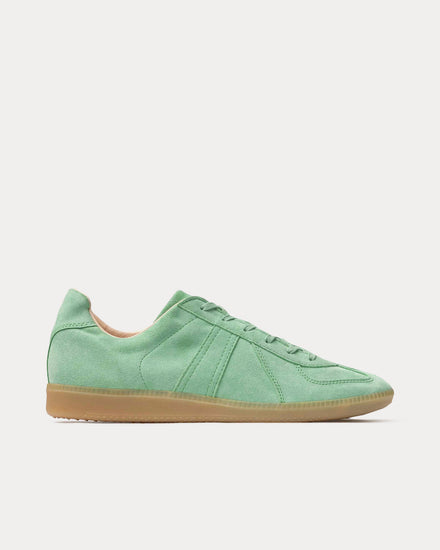Allevol German Army Trainer 'GAT' Suede Aqua Green Low Top Sneakers - 1