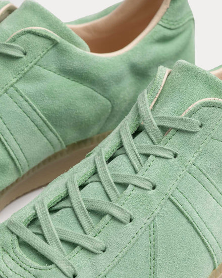 Allevol German Army Trainer 'GAT' Suede Aqua Green Low Top Sneakers - 5