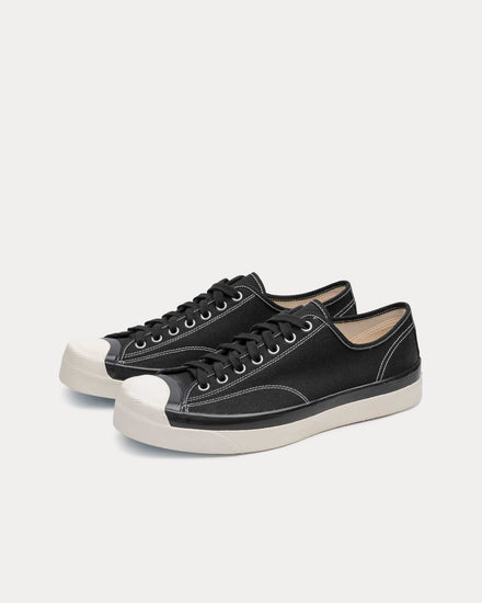 Anatomica x Wakouwa Canvas Derby Cap Toe Black Low Top Sneakers - 2