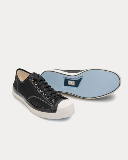 Anatomica x Wakouwa Canvas Derby Cap Toe Black Low Top Sneakers - 5