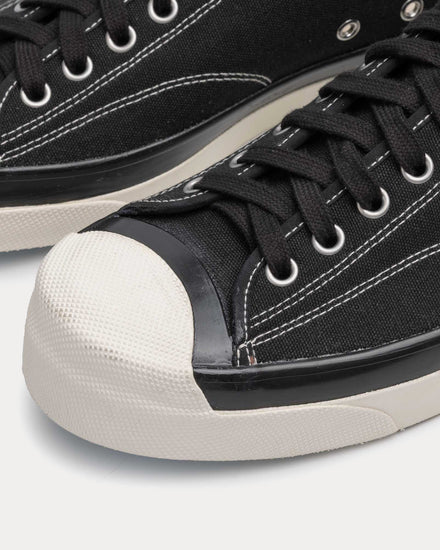 Anatomica x Wakouwa Canvas Derby Cap Toe Black Low Top Sneakers - 6