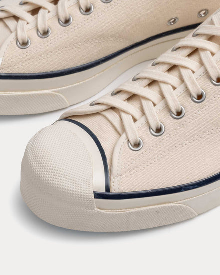 Anatomica x Wakouwa Canvas Derby Cap Toe Off White Low Top Sneakers - 6