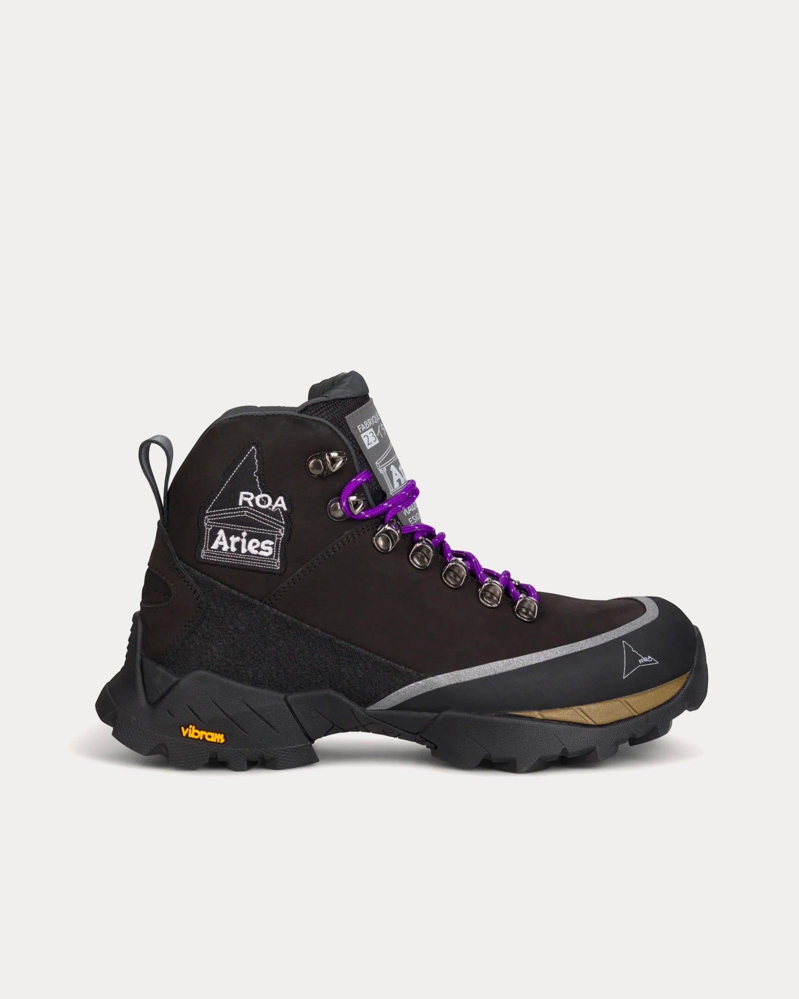 ROA x Aries Unisex Andreas Black Boots