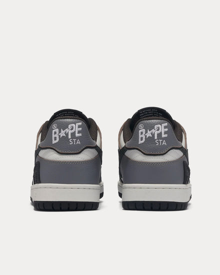 A Bathing APE Bape Sk8 Sta #5 Black / Grey Low Top Sneakers - 2