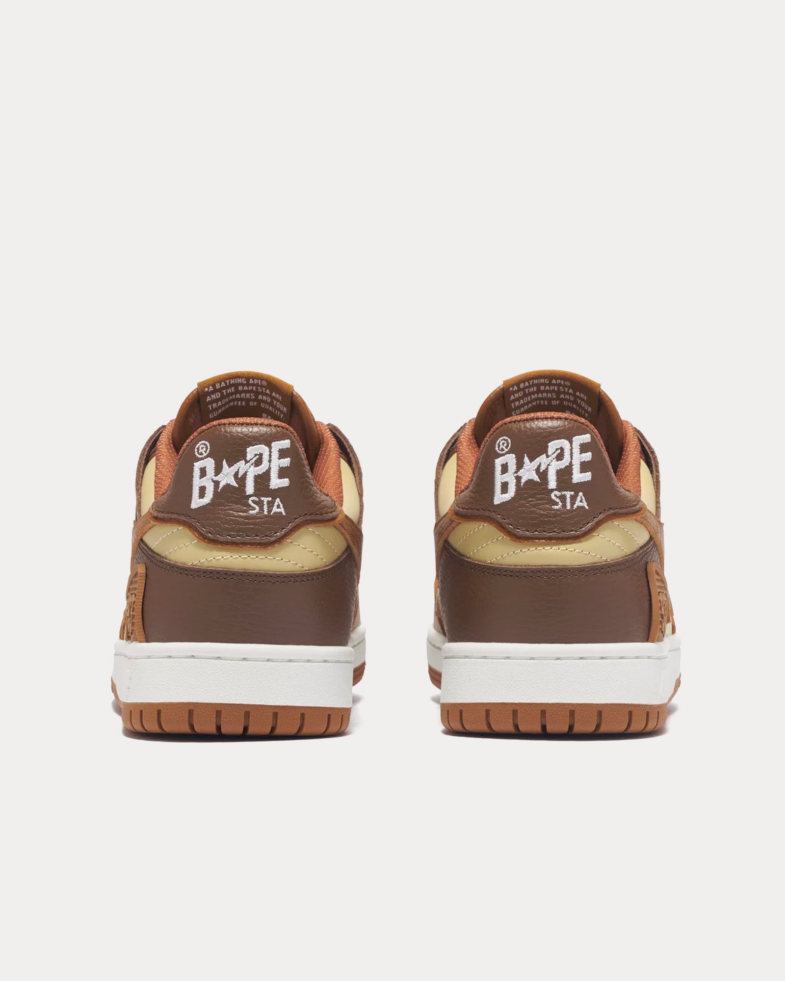 A Bathing APE - Bape Sk8 Sta #5 Brown / Beige Low Top Sneakers