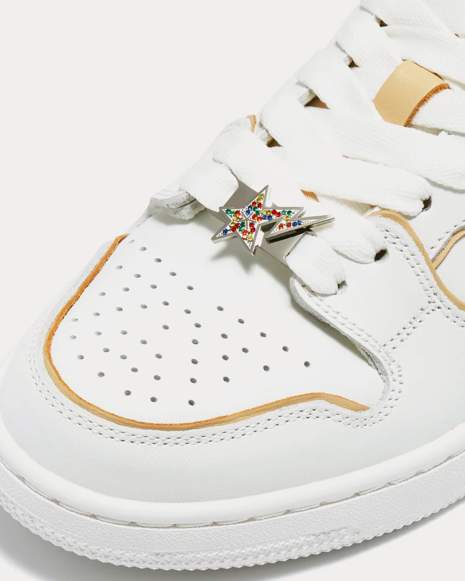 A Bathing APE - Bape Sk8 Sta Rainbow White Low Top Sneakers