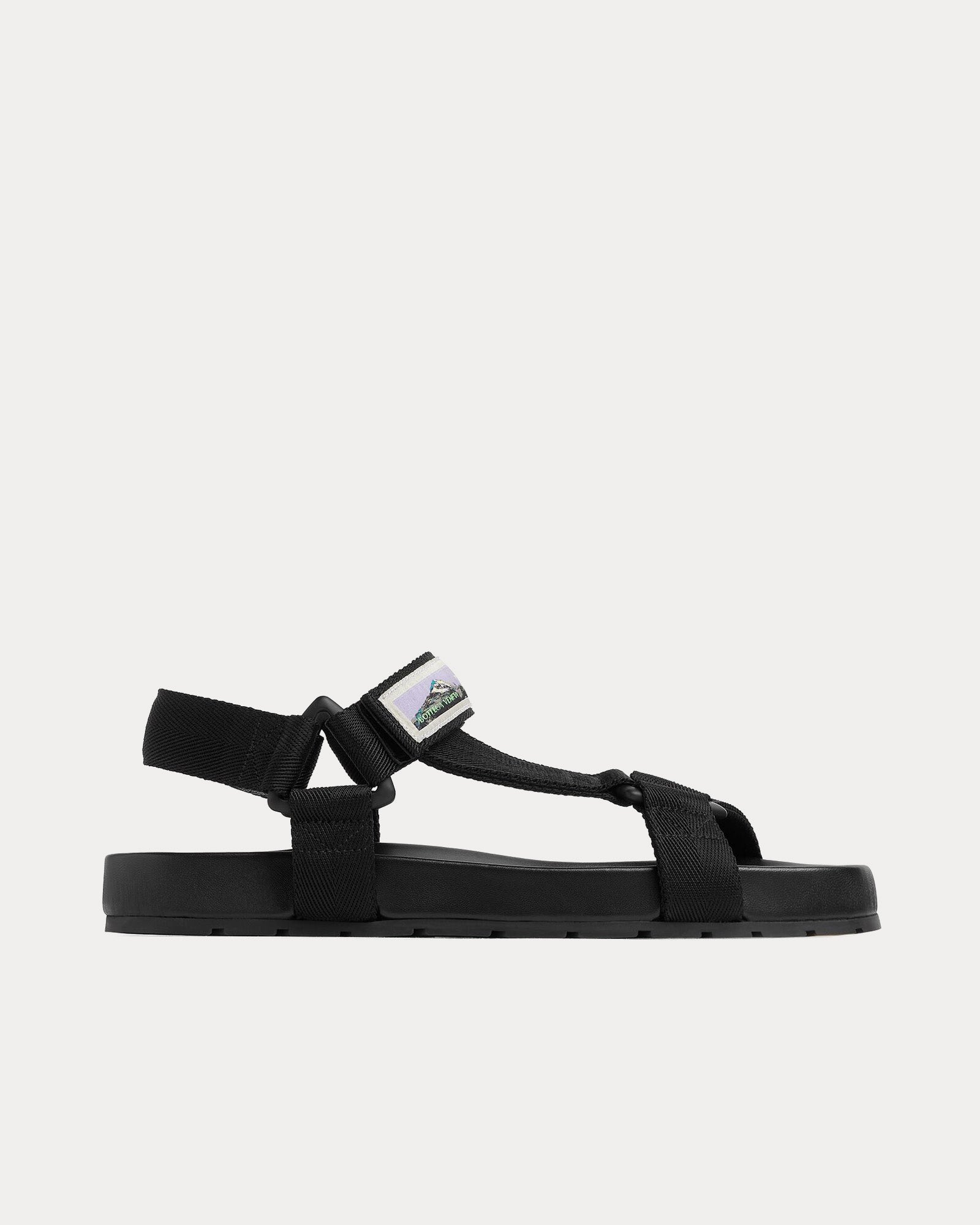 Bottega Veneta - Trip Technical Nylon Black Sandals