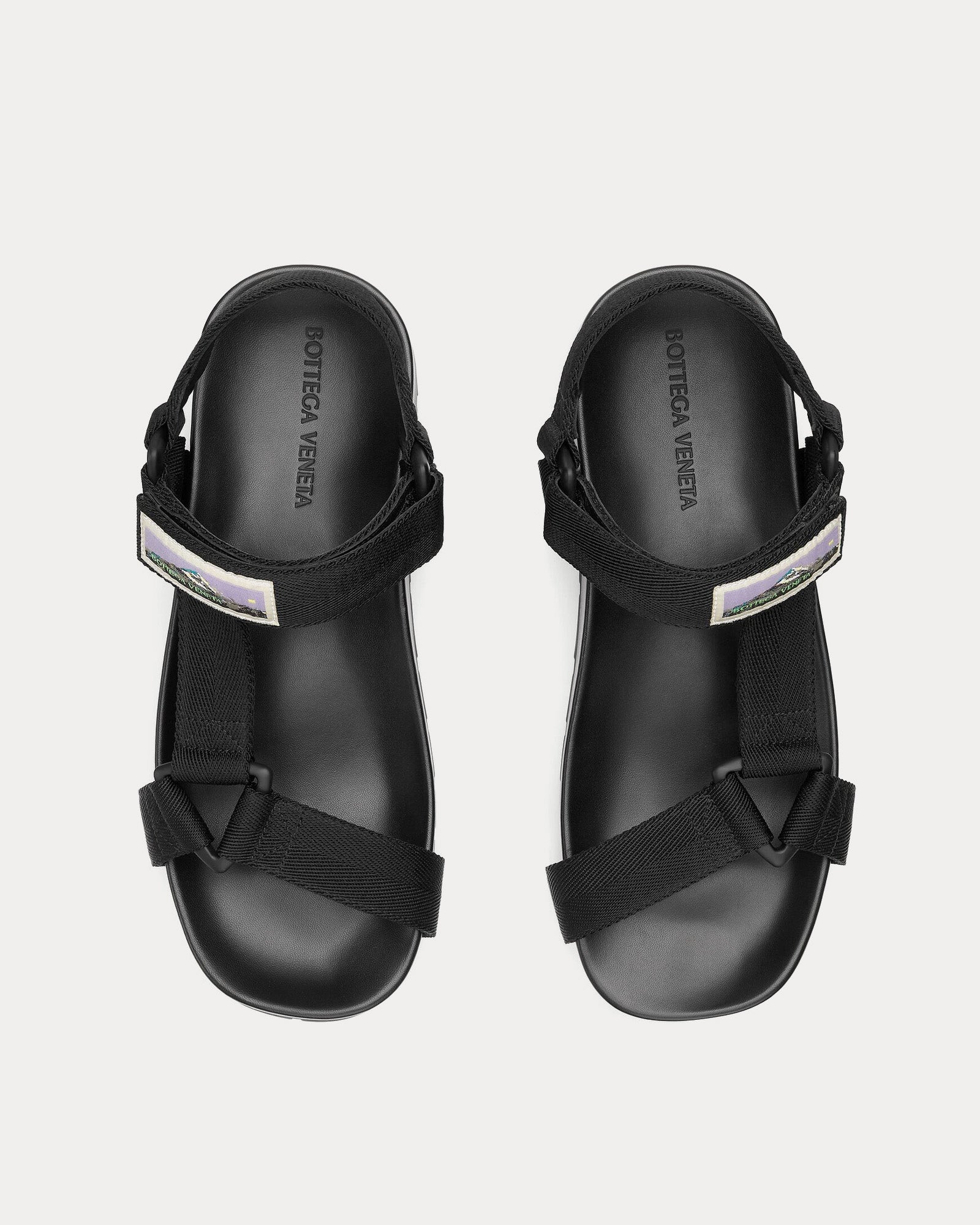 Bottega Veneta - Trip Technical Nylon Black Sandals