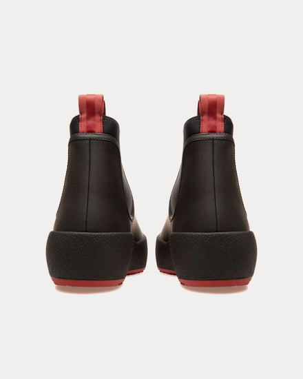 Bally Curling Leather Black Boots - 3