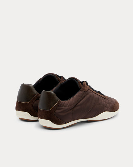 Brunello Cucinelli Monili Shell & Suede Brown Low Top Sneakers - 3