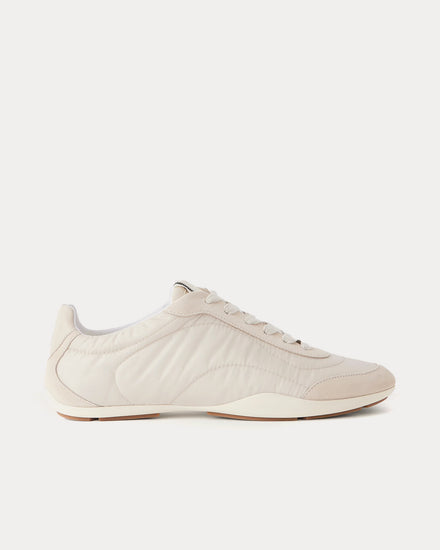 Brunello Cucinelli Monili Shell & Suede Ivory Low Top Sneakers - 1