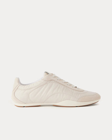 Brunello Cucinelli Monili Shell & Suede Ivory Low Top Sneakers