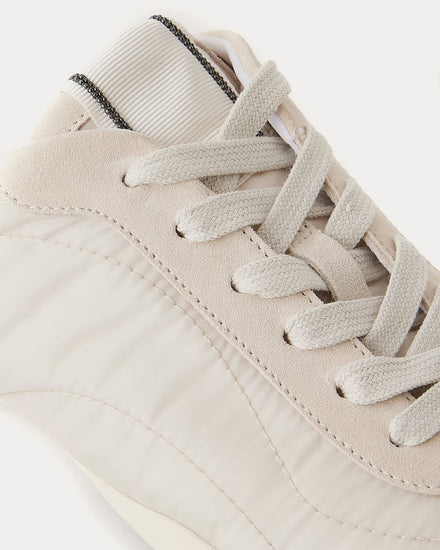 Brunello Cucinelli Monili Shell & Suede Ivory Low Top Sneakers - 3