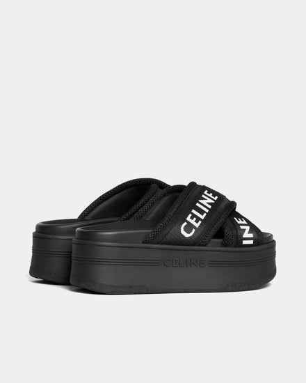 Celine Women's Block Mesh & Textile with Celine Jacquard Black
