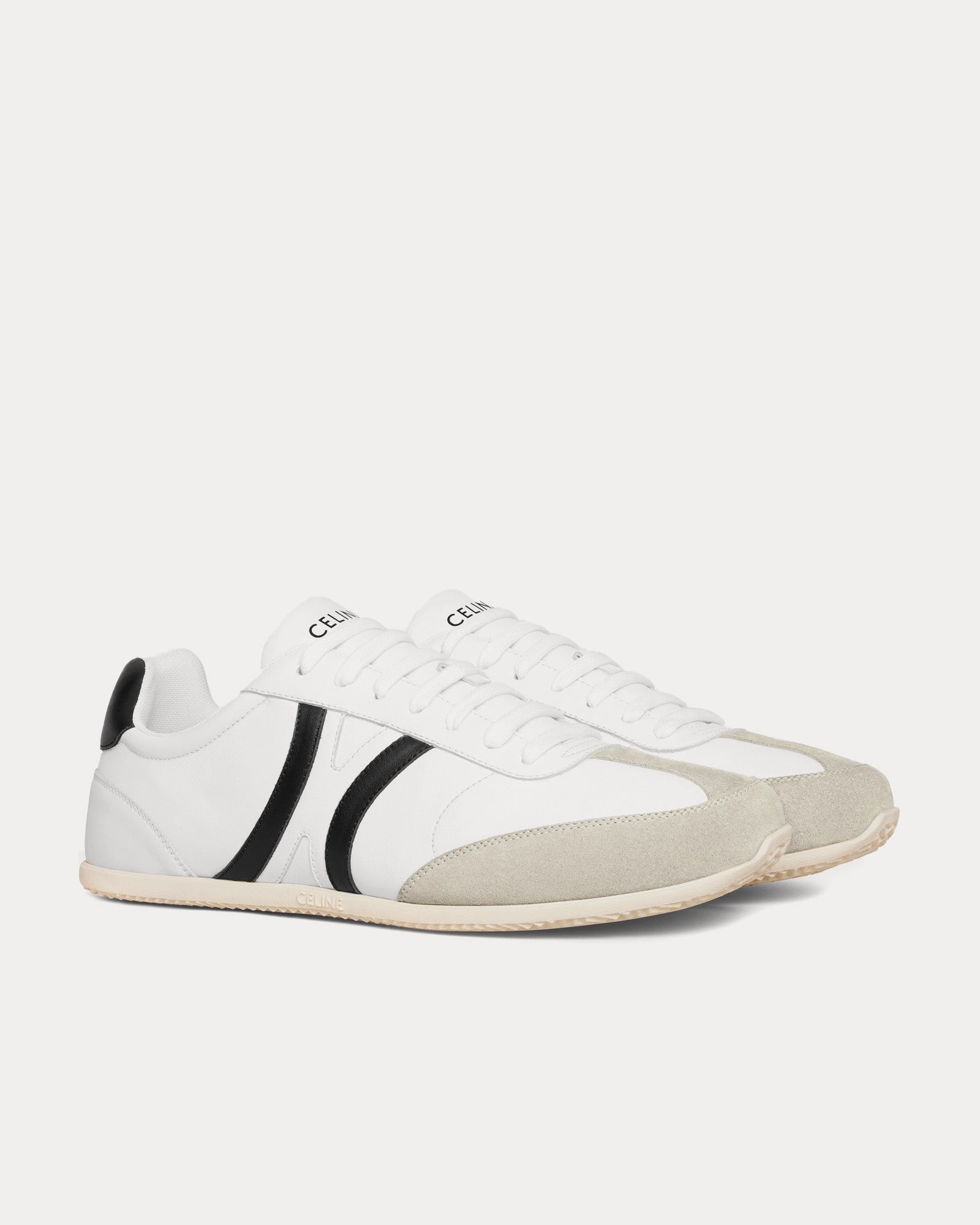 Celine - Jogger with Triomphe Signature Optic White / Grey / Black Low Top Sneakers