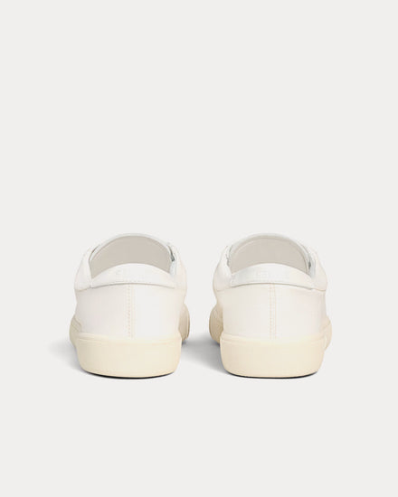Celine Lou Canvas & Calfskin with Embroidered Triomphe White Low Top Sneakers - 3