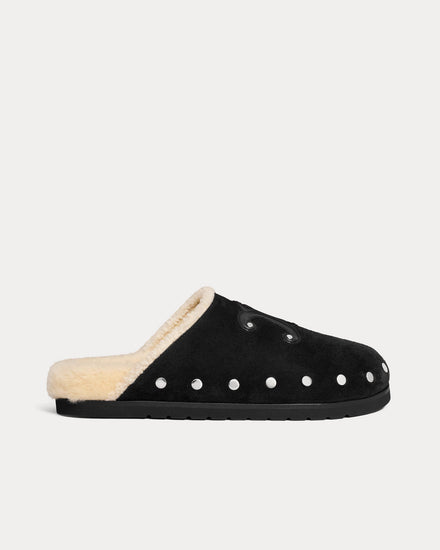 Celine Pitea Calfskin Black / Natural Clogs - 1