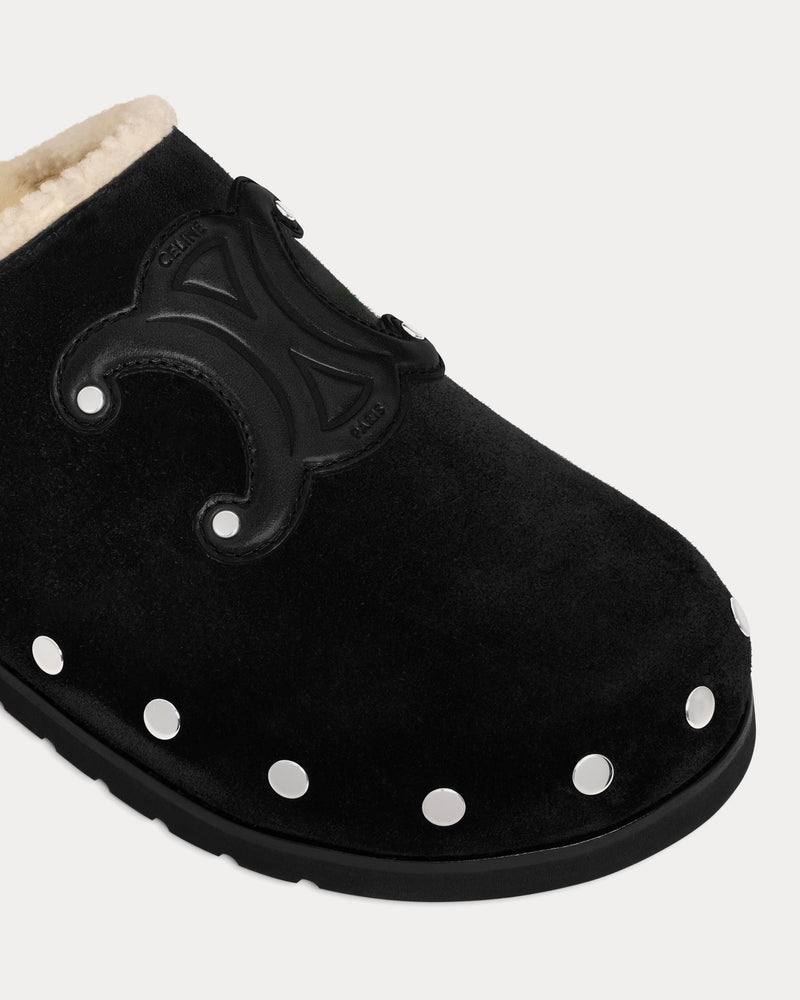 Celine Pitea Calfskin Black / Natural Clogs - 4