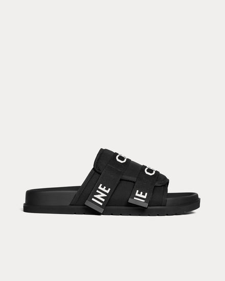 Celine Pitea Strappy Celine Jacquard Black / White Sandals - 1