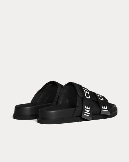 Celine Pitea Strappy Celine Jacquard Black / White Sandals - 3