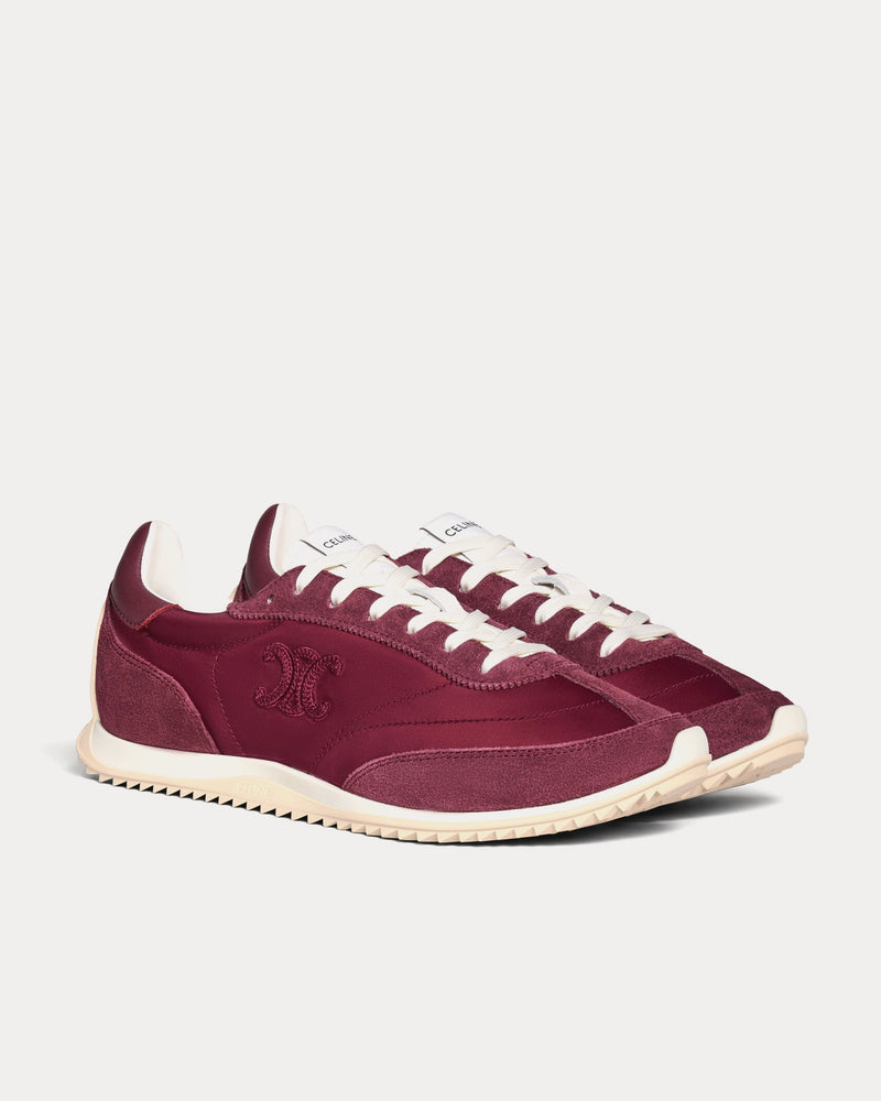 Celine Racer Burgundy Low Top Sneakers - 2