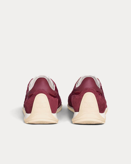 Celine Racer Burgundy Low Top Sneakers - 3