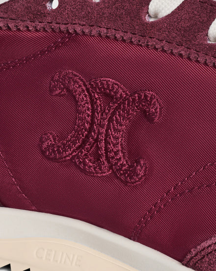 Celine Racer Burgundy Low Top Sneakers - 4