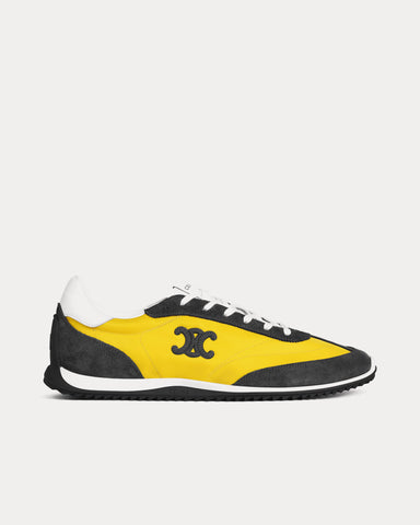 Celine Racer Yellow / Dark Grey Low Top Sneakers